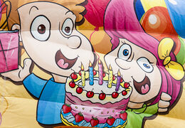 Acquistare un gioco gonfiabile multigioco con scivolo con il tema festa per bambini