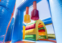  Acquistare un gioco gonfiabile multiattività con scivolo e ostacoli con il tema squalo