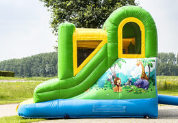Ordina il castello gonfiabile della giungla Jumpy Happy per bambini. Acquista castelli gonfiabili online su JB Gonfiabili Italia