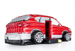 Ordina un SEAT su misura - gonfiabili per auto in rosso da JB Gonfiabili Italia. Richiedi ora un design gratuito per castello gonfiabile personalizzati nella tua identità aziendale