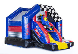 Ordina il castello gonfiabile combinato scivolo gonfiabile per bambini a tema formula 1. Castelli gonfiabili con scivolo in vendita su JB Gonfiabili Italia