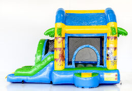 Acquista mini castello gonfiabile multigiocatore a tema giungla gonfiabile con scivolo per bambini. Ordina i castelli gonfiabili online su JB Gonfiabili Italia