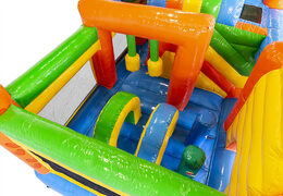  Acquistare un gioco gonfiabile multiattività con scivolo e ostacoli con il tema festa