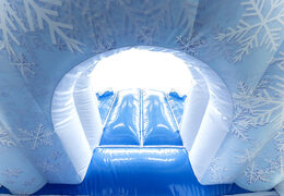Gonfiabile multiattività L tema Frozen con tetto e scivolo per bambini