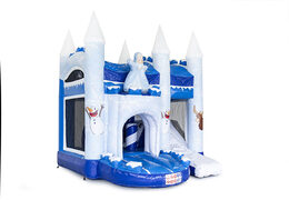 Gonfiabile multiattività L tema Frozen con tetto e scivolo per bambini