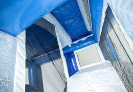 Gonfiabile multiattività L tema Frozen con tetto e scivolo per bambini