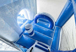 Gonfiabile multiattività L tema Frozen con tetto e scivolo per bambini