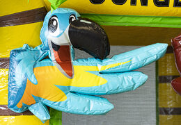 Acquista mini castello gonfiabile multigiocatore gonfiabile a tema giungla con scivolo per bambini. Ordina le castelli gonfiabili online su JB Gonfiabili Italia