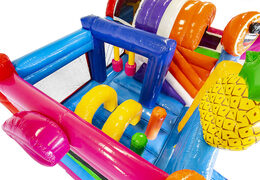  Acquistare un gioco gonfiabile multiattività con scivolo e ostacoli con il tema fenicottero