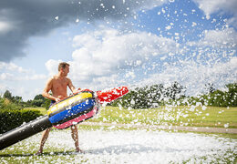 Acquista un cannone gonfiabile spara schiuma per le tue feste schiuma con il tema standard