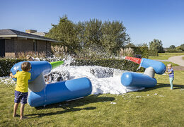 Acquista un cannone gonfiabile spara schiuma per le tue feste schiuma con il tema battaglia