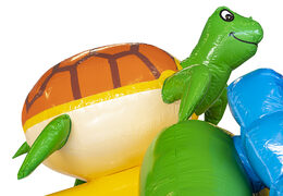 Ordina la castello gonfiabile a tema hawaii con scivolo gonfiabile per bambini. Castelli gonfiabili con scivolo disponibili per l'acquisto presso JB Gonfiabili Italia