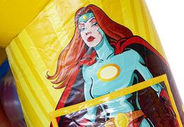 Vendo castello gonfiabile per bambini con scivolo gonfiabile a tema supereroe. Ordina ora le castelli gonfiabili con scivolo da JB Gonfiabili Italia