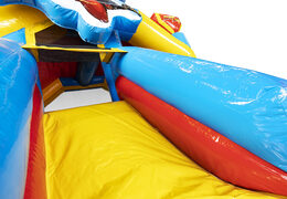 Vendo castello gonfiabile per bambini con scivolo gonfiabile a tema supereroe. Ordina ora le castelli gonfiabili con scivolo da JB Gonfiabili Italia