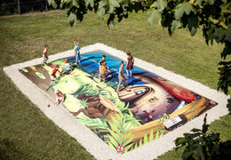 Airmountain gonfiabile a tema fiaba realizzato su misura per i bambini. Acquista airmountains gonfiabili da JB Gonfiabili Italia