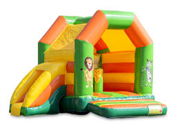 Midi multifun castello gonfiabile per bambini in vendita a tema giungla. Disponibile online presso JB Gonfiabili Italia