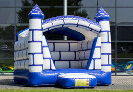 Piccola castello gonfiabile con tetto per bambini da acquistare a tema castello blu e bianco. Acquista castelli gonfiabili online su JB Gonfiabili Italia