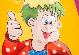 Piccolo castello gonfiabile aperto in vendita per uso commerciale per bambini a tema festa. I castelli gonfiabili sono disponibili online su JB Gonfiabili Italia