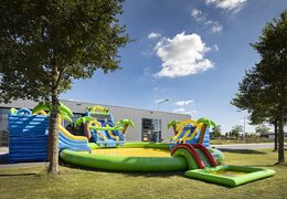 Acquistare un parco acquatico gonfiabile funcity con scivolo, ostacoli e arrampicata con il tema pirata