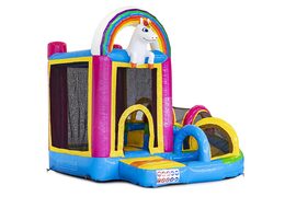 Mini castello gonfiabile multigiocatore gonfiabile a tema unicorno per bambini. Ordina i castelli gonfiabili online su JB Gonfiabili Italia