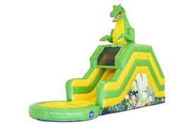 Ordina Dino Acquascivolo castello gonfiabile con acquascivolo per bambini. Acquista castelli gonfiabili online su JB Gonfiabili Italia