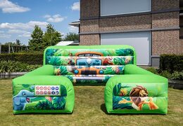 Acquista il gioco gonfiabile con la schiuma e organizza una festa schiuma per bambini con il tema giungla