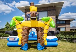 Acquista il gonfiabile con il tema pirata della JB Bubble e organizza la tua festa schiuma facile da posizionare e utilizzare