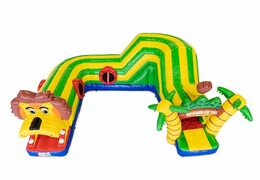 Ordinare Crawl tunnel castello gonfiabile del leone con crawl tunnel e rampa di scorrimento per i bambini. Acquista castelli gonfiabili online su JB Gonfiabili Italia