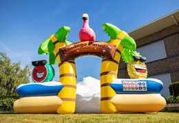 Acquista il gonfiabile con il tema caraibi della JB Bubble e organizza la tua festa schiuma facile da posizionare e utilizzare