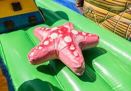 Acquistare un parco gioco gonfiabile completo con ostacoli e scivolo con il tema mondo mare