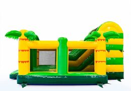 Acquista una castello gonfiabile per slidebox a tema Jungle con uno scivolo per bambini. Acquista castelli gonfiabili online su JB Gonfiabili Italia