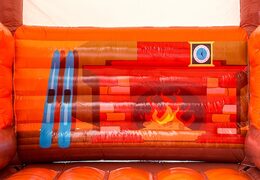 Saltarelli gonfiabili medio Skihut Winterworld con camino 3D sulla parte superiore per bambini. Ordina i castello gonfiabile medio online su JB Gonfiabili Italia