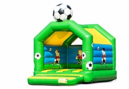 Acquista saltarelli gonfiabili medio in colori sorprendenti con un grande oggetto da calcio 3D per bambini in cima. Ordina castello gonfiabile medioonline su JB Gonfiabili Italia
