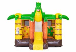 Acquista mini castello gonfiabile multigiocatore a tema dinosauro con scivolo per bambini. Ordina castelli gonfiabili con scivolo da JB Gonfiabili Italia