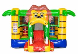 Vendita mini castello gonfiabile con scivolo a tema leone per bambini. Ordina i castelli gonfiabili online su JB Gonfiabili Italia
