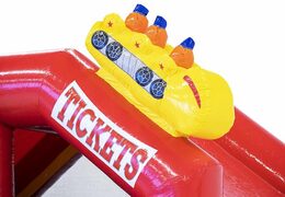 Ordina il castello gonfiabile gonfiabile combinato di diapositive a tema montagne russe rosse per bambini