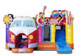 Acquista cuscino gonfiabile ad aria con scivolo a tema Hippy con furgone Volkswagen per bambini