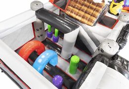 Acquista un cuscino d'aria gonfiabile a tema animale con un grosso cane per i bambini