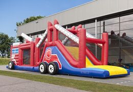 Ordina un percorso a ostacoli unico di 17 metri di larghezza a tema vigili del fuoco con 7 elementi di gioco e oggetti colorati per i bambini. Acquista ora i percorsi ad ostacoli gonfiabili online su JB Gonfiabili Italia