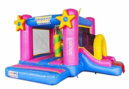 ordina una piccola sdraietta gonfiabile con scivolo a tema unicorno