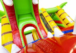 Acquista sdraietta gonfiabile con scivolo e coccodrillo 3d come ingresso per i bambini