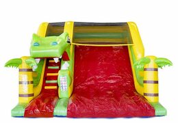 Vendo scivolo gonfiabile per bambini a tema dinosauro rosso e verde