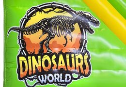 Ordina lo scivolo compatto gonfiabile per bambini a tema dinosauro