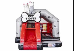 Acquista una combinazione di scivolo gonfiabile con scivolo a tema hotel animale per bambini