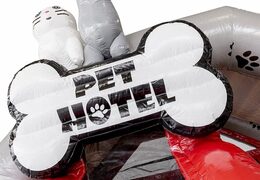 Acquista una combinazione di scivoli gonfiabili gonfiabili con scivolo a tema hotel animale per bambini