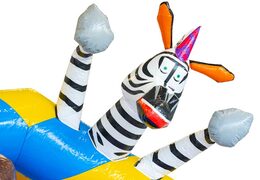 Ordina il cuscino d'aria combinato con scivolo per feste di animali con scivolo e animali 3d per bambini