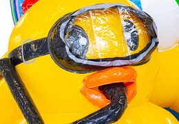 acquista cuscino d'aria gonfiabile a tema mondo delle anatre con scivolo per bambini