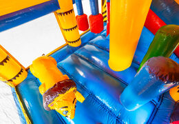 Vendita castello gonfiabile con scivolo e tetto in tema safari amazon per bambini