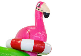 Acquista castello gonfiabile gonfiabile nel tema Flamingo con stampe che si abbinano al tema per i bambini. Ordina i castelli gonfiabili online su JB Gonfiabili Italia