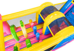 Percorsi ad ostacoli gonfiabili Fenicottero de 13 metri per bambini. Ordina ora i percorsi ad ostacoli gonfiabili online su JB Gonfiabili Italia